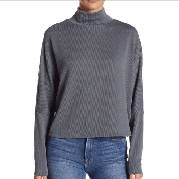 Melrose and Market Tops - Nordstrom Melrose Market Purple Ribbed Mock Neck